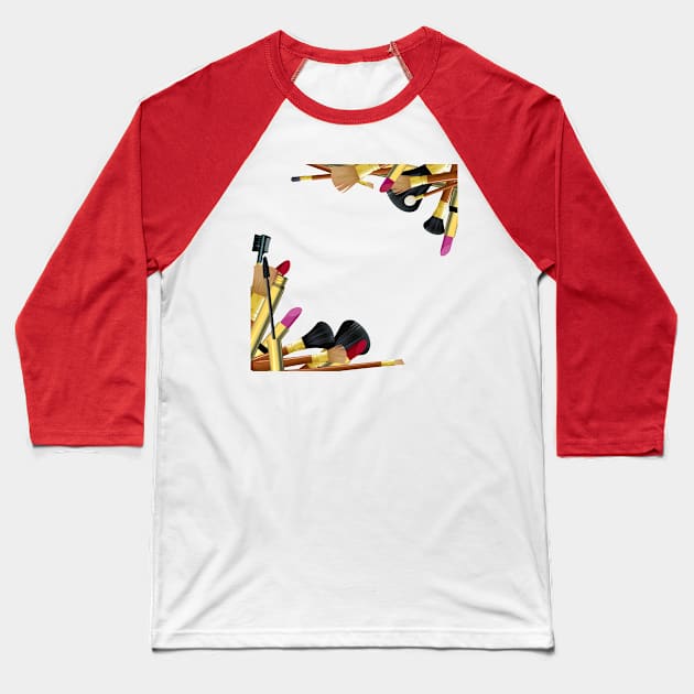 makeup Baseball T-Shirt by I-Heart-All